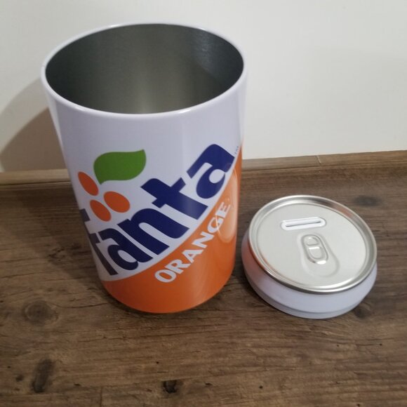 Large 8" Fanta Can Coin Bank (Coke, Coca Cola) - Picture 6 of 7